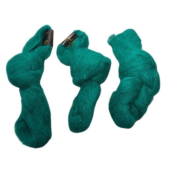 Kranenburg Marjo Teal Wool & Viscose Yarn  3 Skeins Knitting Crochet Warm Soft - Picture 3 of 4